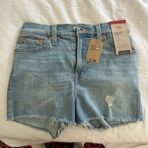 Levi's High Waist Blue Denim Shorts NWT